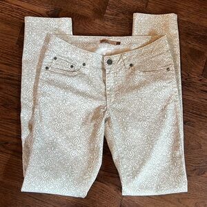 prAna Stretch Neutral Khaki & White Patterned Jeans